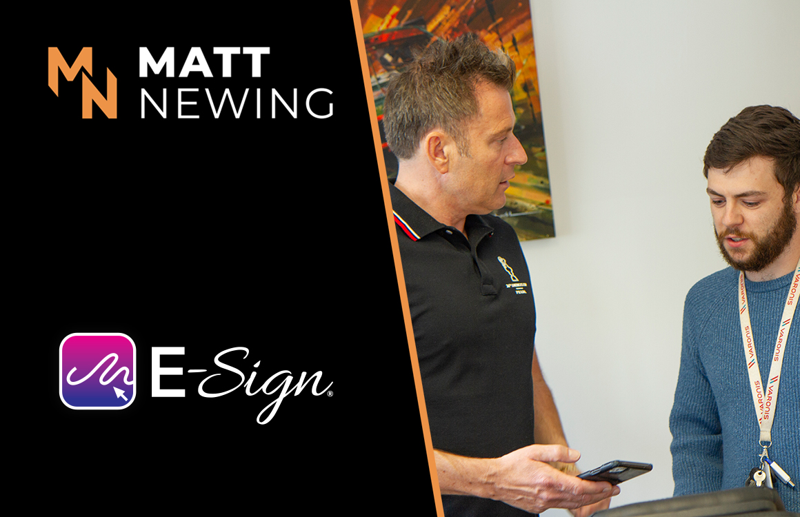 Tom discusses e-sign and matt newings investment help